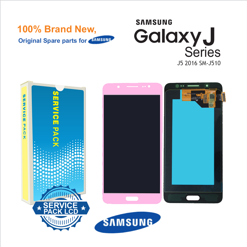 Genuine LCD Screen and Digitizer For Samsung Galaxy J5 2016 SM-J510-Pink Gold ( Part No:GH97-18792D)